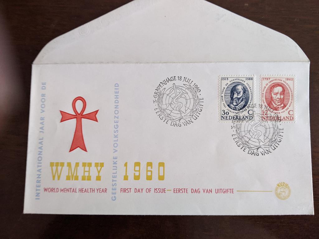 NL 1960; FDC E-44 INTERN. JAAR VOLKSGEZONDHEID, Verzenden, Onbeschreven, Nederland