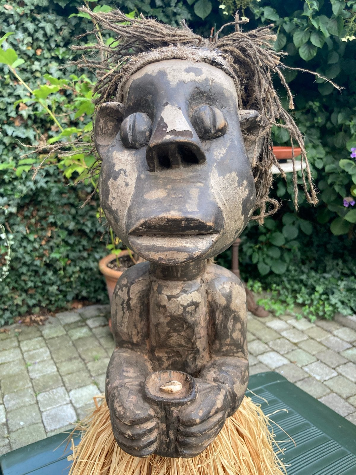Houten Beeld uit Ghana, Antiek en Kunst, Bruin, Afrika, Handgemaakt, 60 cm
