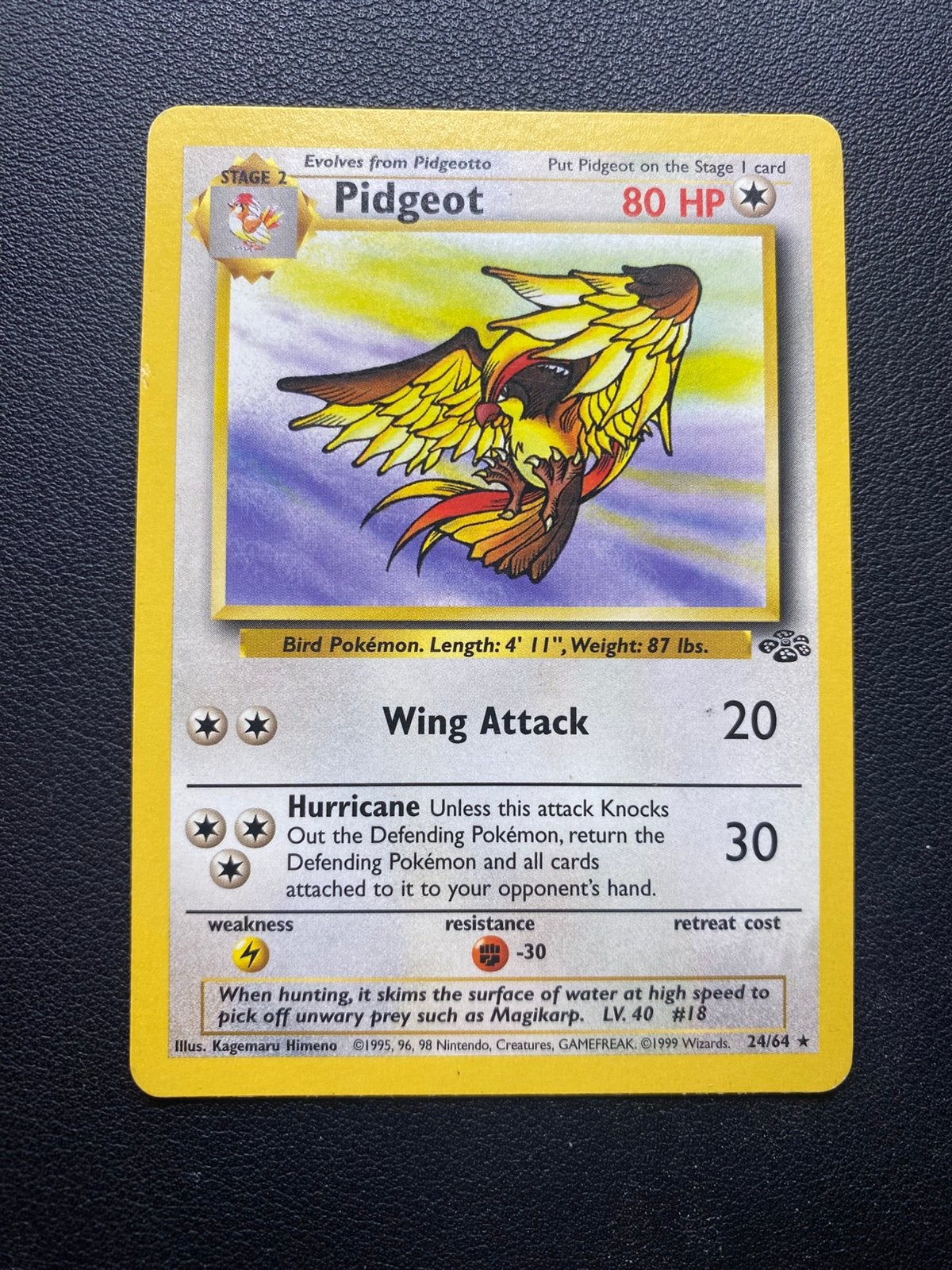 Pidgeot - Jungle - 24/64 - Pokemon kaart, Ophalen of Verzenden, Zo goed als nieuw