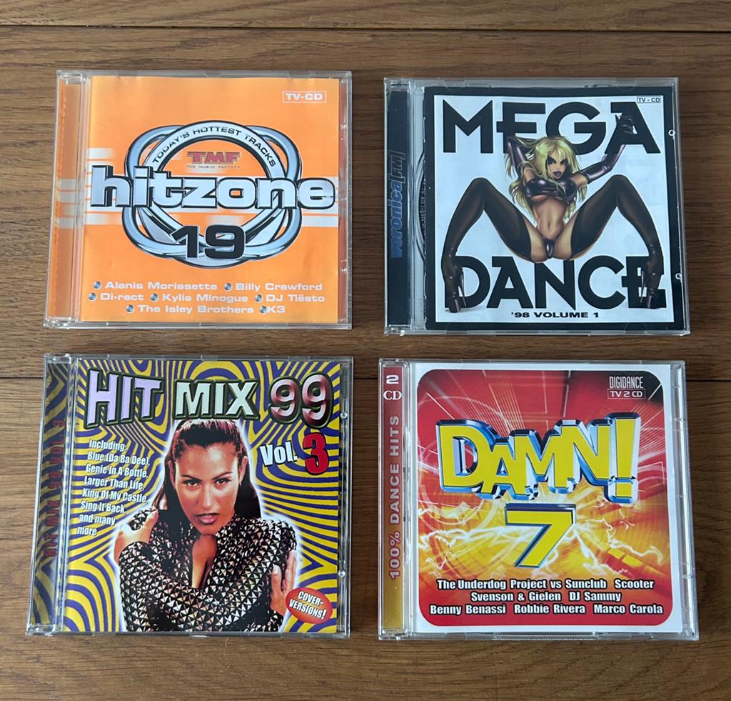 4 CD’s oa hitzone 19 / mega dance ‘98, Ophalen of Verzenden, Gebruikt, Dance Populair