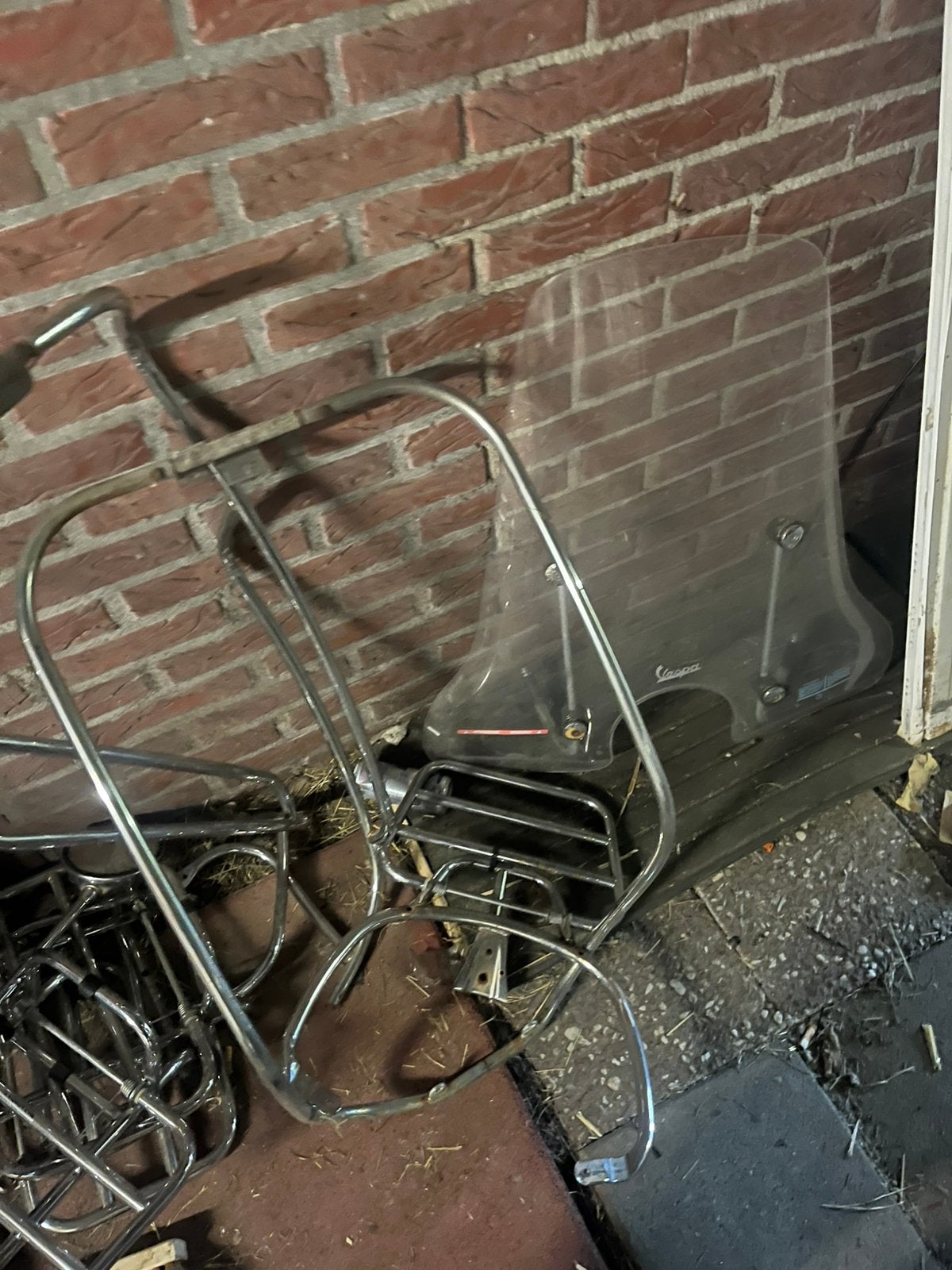 Complete vespa lx valbeugel set + windscherm en slot, Ophalen