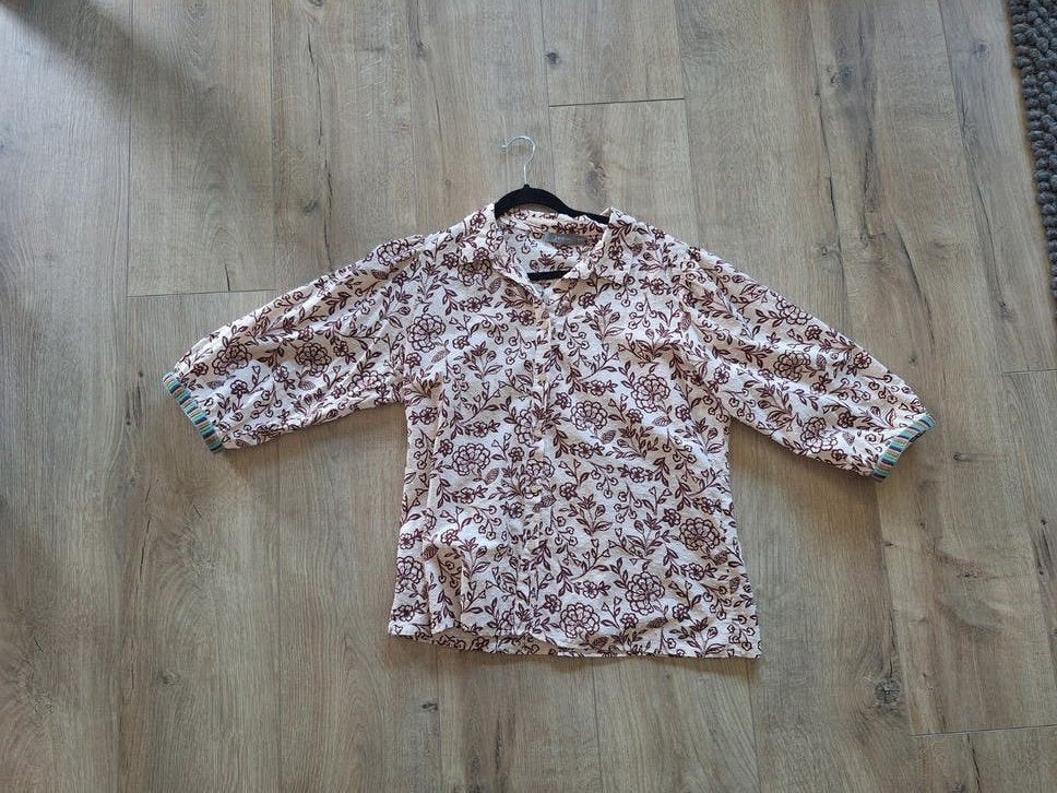 Geisha Blouse Maat 44 Aubergine met Bloemenprint - Nieuw!, Geisha, Verzenden, Paars, Maat 42/44 (L)