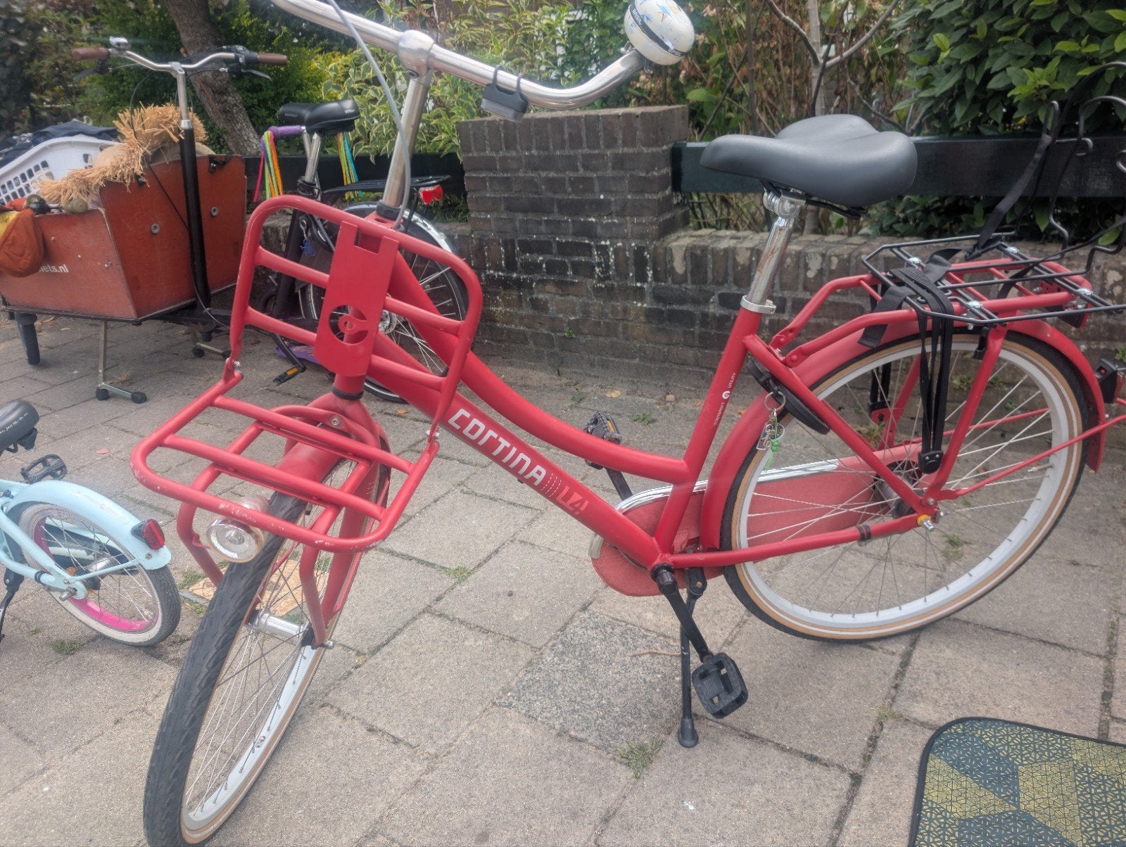Meidenfiets Cortina U4 Mini Transport Rood 24 inch, Fietsen en Brommers, Fietsen | Meisjes, Velgrem, Ophalen of Verzenden, Handrem