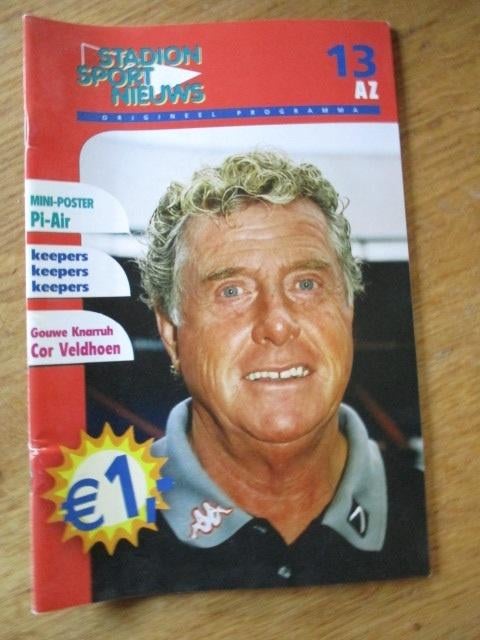 Programmaboekje 13 Feyenoord - AZ 15 december 2002, Ophalen of Verzenden, Gelezen, Watersport en Hengelsport