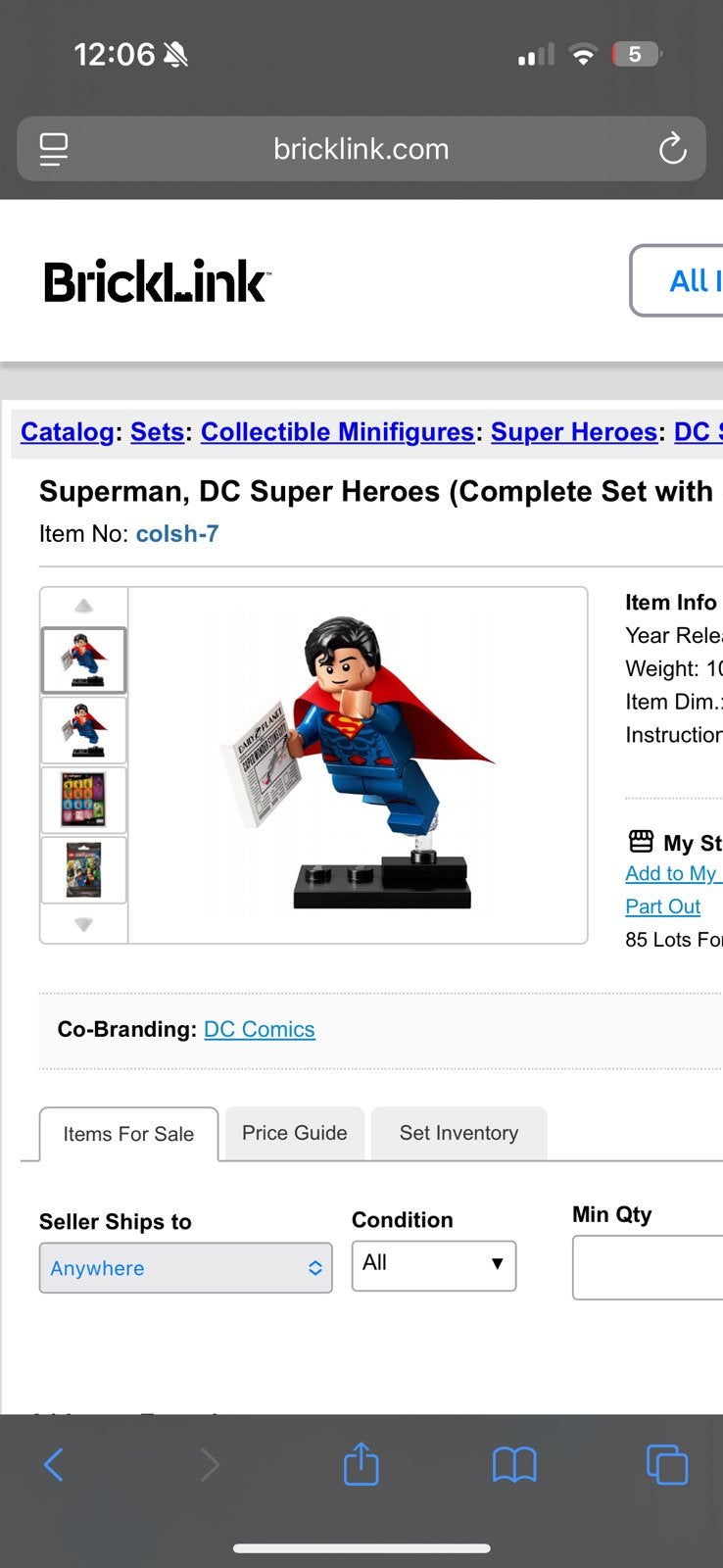 Lego Superman DC Super heroes Colsh7 CMF, Ophalen of Verzenden, Nieuw, Minifiguur, Lego