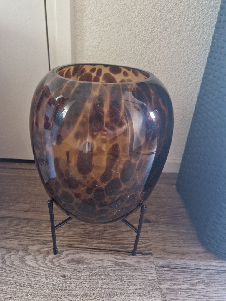 Vaas, Ophalen, Meerkleurig, 34 cm, Glas