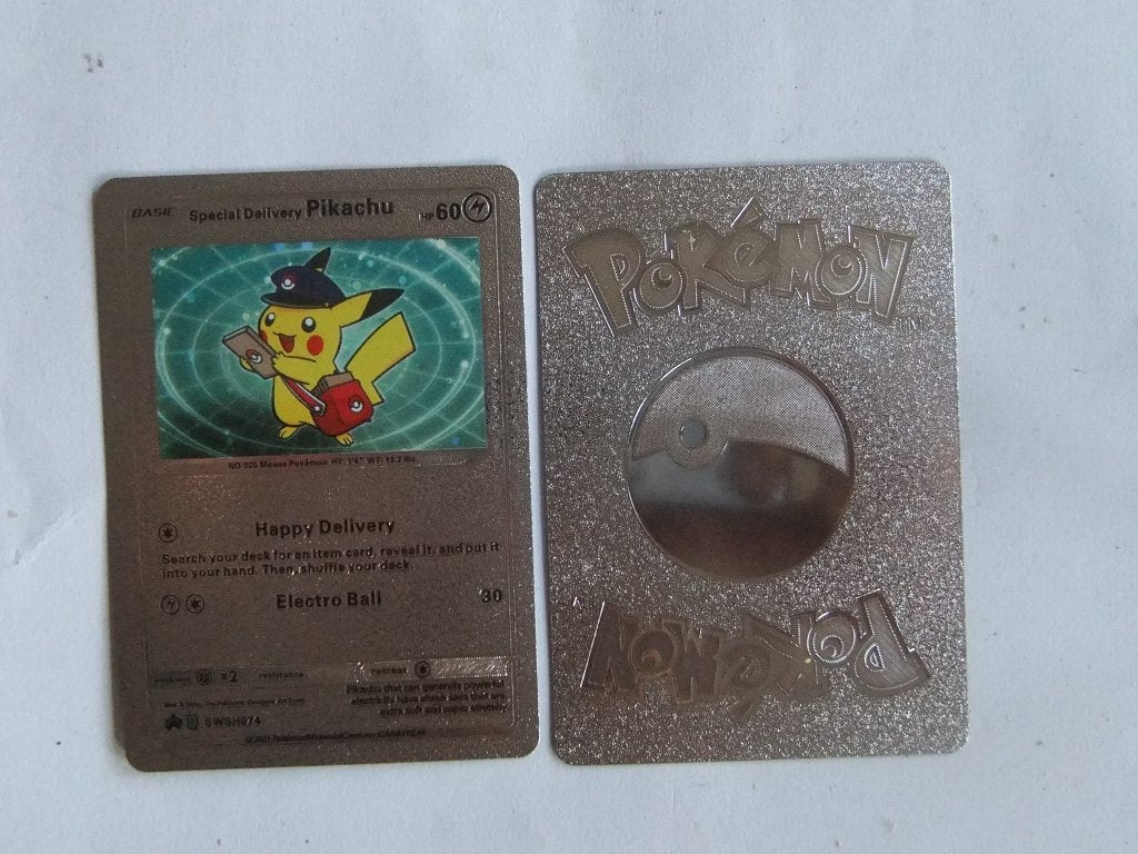 zilverkleurige pikachu 60 kaart, Verzenden, Nieuw