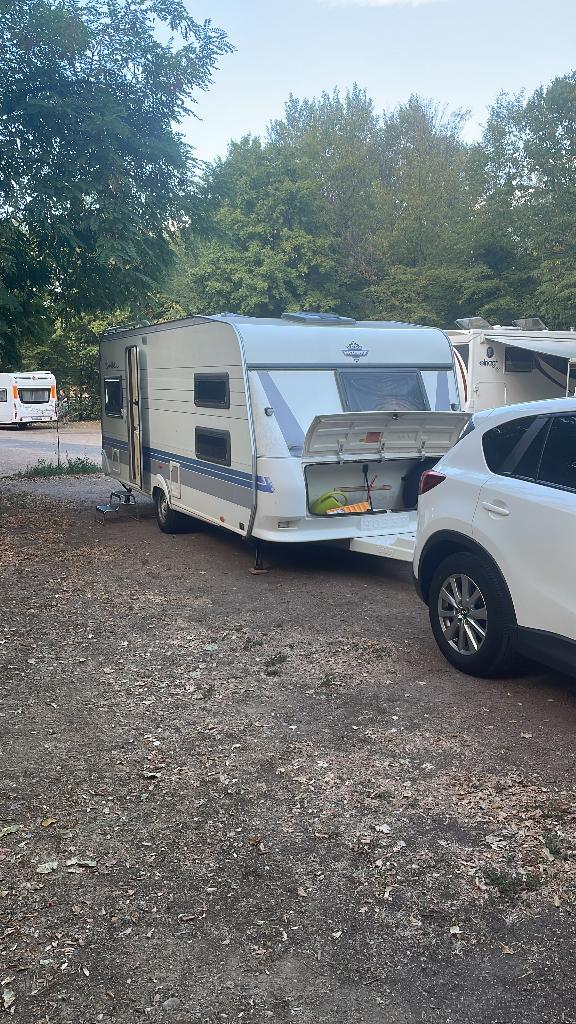 Hobby 540 de luxe (staat gestald in Spanje), Caravans en Kamperen, Rondzit, Hobby, Particulier, 5 tot 6 meter