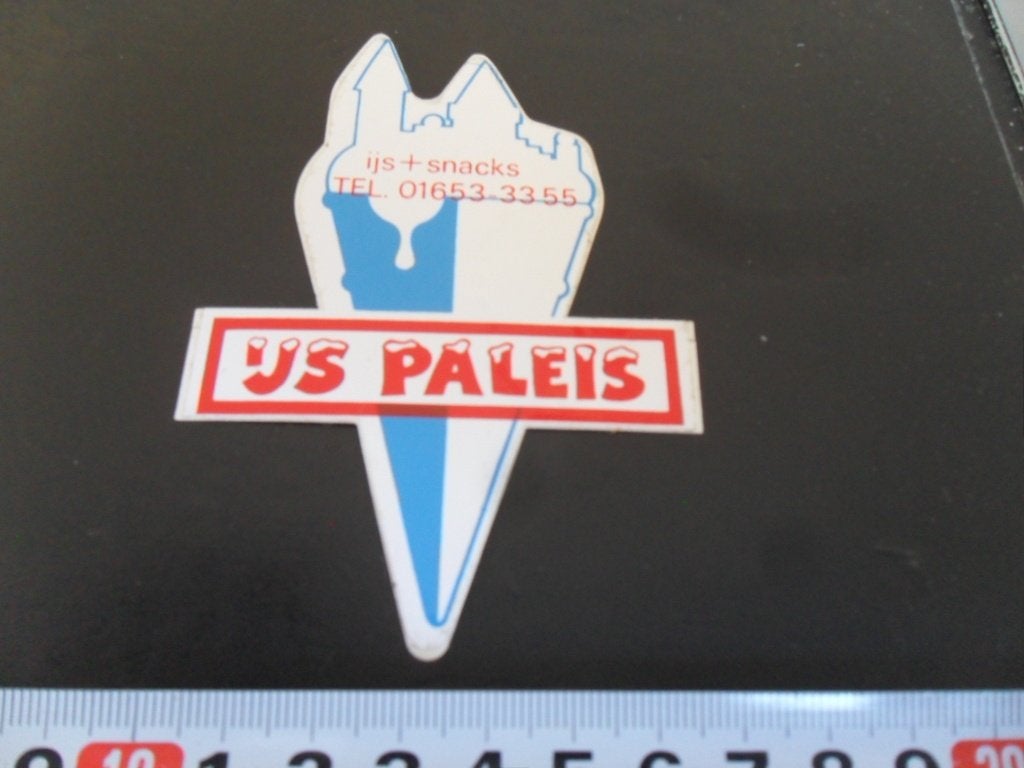 sticker St. Willebrord  IJS PALEIS  ijs + snacks, Ophalen of Verzenden, Zo goed als nieuw