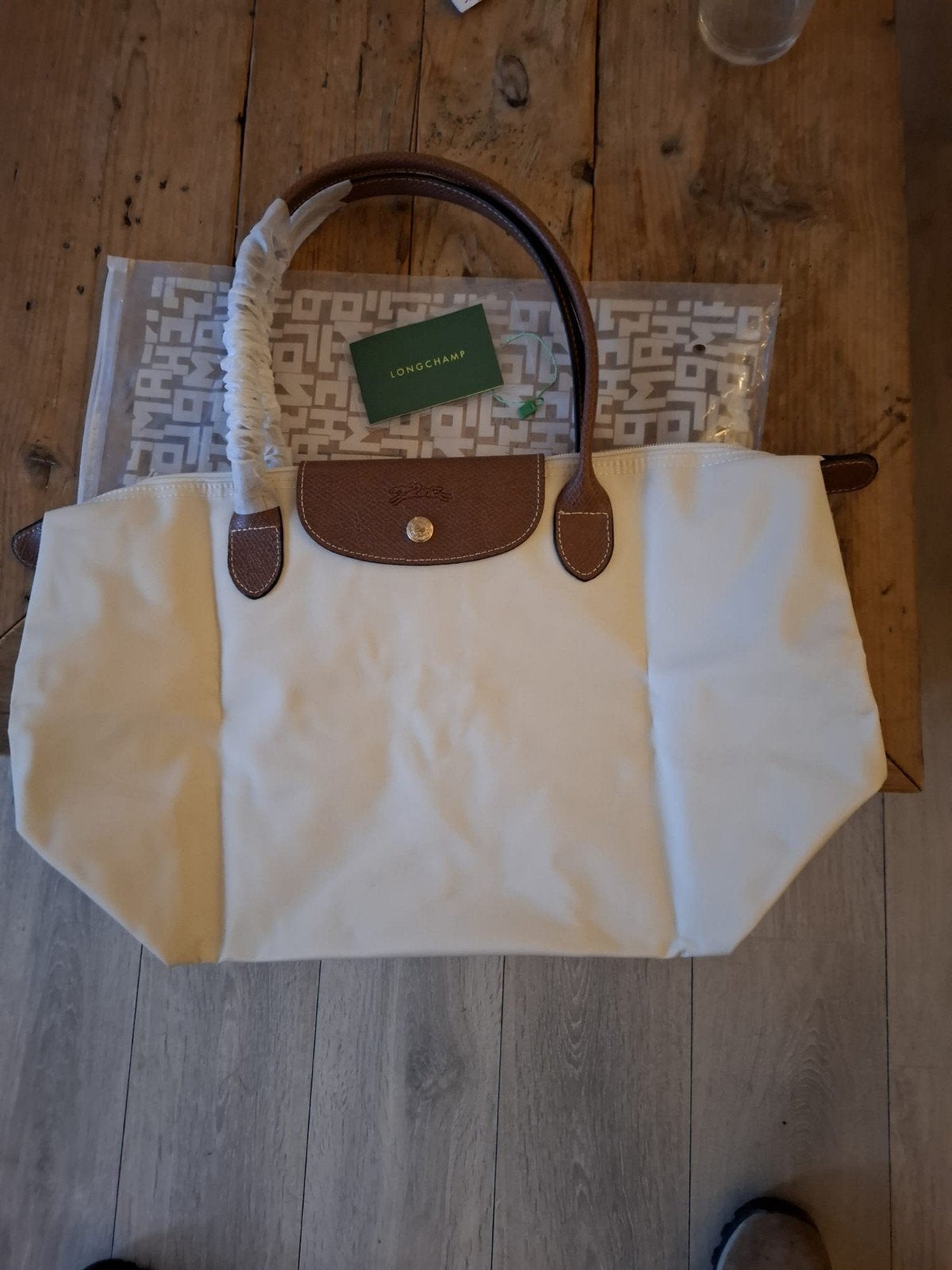 Longchamp Le Pliage Handtas - Nieuw, Sieraden, Tassen en Uiterlijk, Ophalen of Verzenden, Nieuw, Beige, Handtas