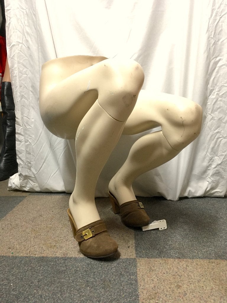 Gehurkt etalagepop/mannequin onderstel, Ophalen, Gebruikt, Paspop