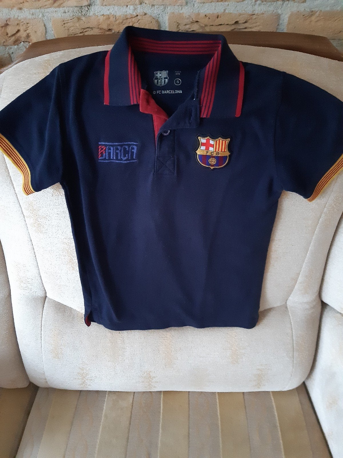 FC BARCELONA SHIRTJE MAAT 110-116 ALS NIEUW, Kleding | Heren, Ophalen of Verzenden, Zo goed als nieuw, Overige maten, Blauw
