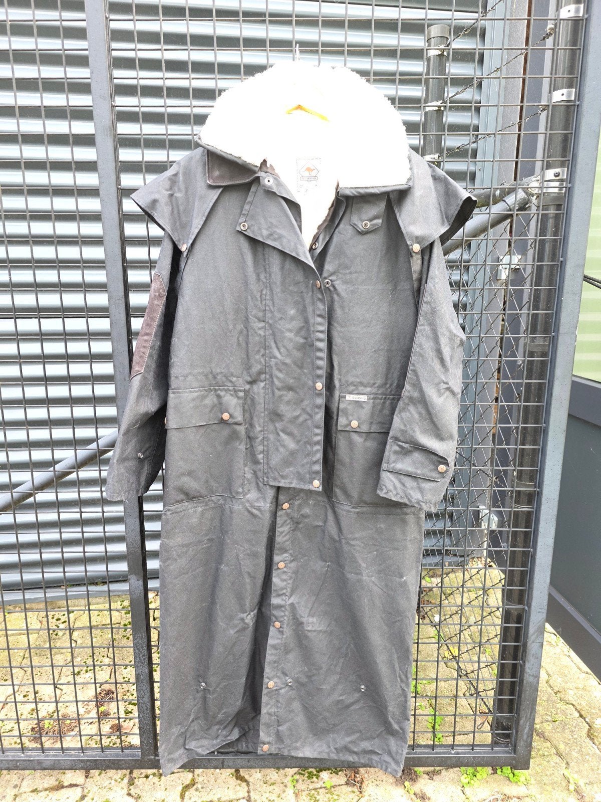 SCIPPIS Longrider Oilskin waxjas + merino wollen voering, Zwart, Scippis, Ophalen of Verzenden, Zo goed als nieuw