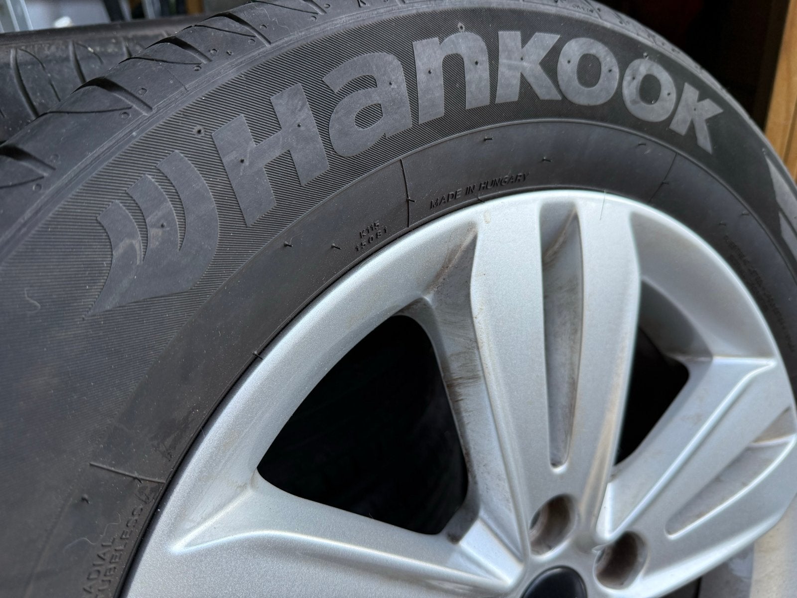 4 stuks 17 inch velgen 225/60R17 met Hankook zomerbanden, Auto-onderdelen, Ophalen, Gebruikt, Kia