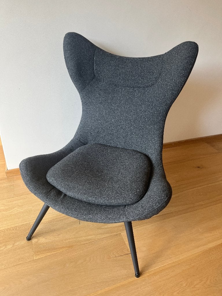 JYSK DAMSHOLTE Fauteuil / Lounge Stoel (Grijs), Ophalen, Gebruikt, Stof, 50 tot 75 cm