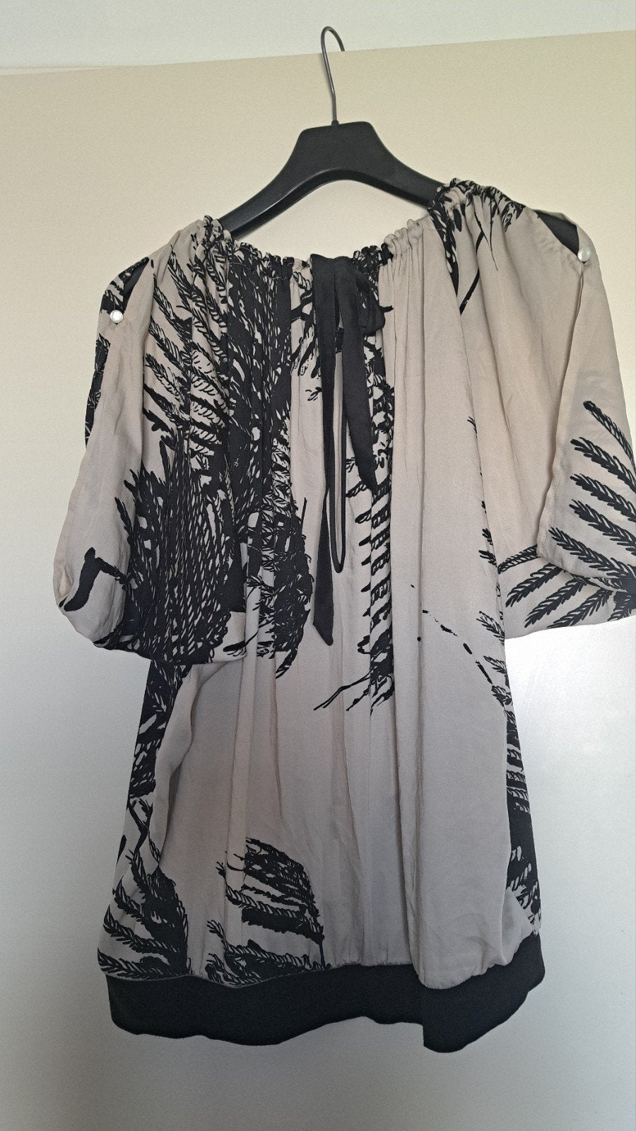 Summum Woman Top met Korte Mouwen en Print, Maat 38/40 (M), Summum Woman, Beige, Ophalen of Verzenden