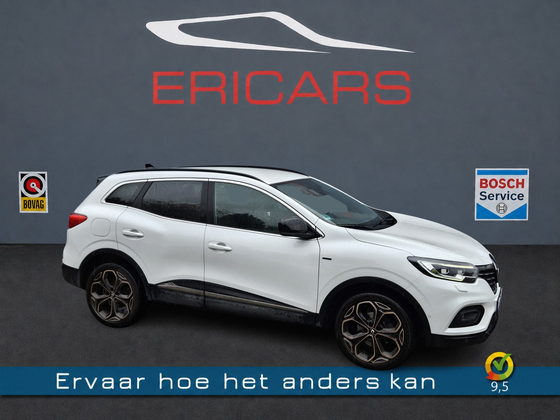 Renault Kadjar 1.3 TCe Black Edition NAVI LEER LM CAMERA ADA, Auto's, Voorwielaandrijving, Kadjar, Gebruikt, Zwart