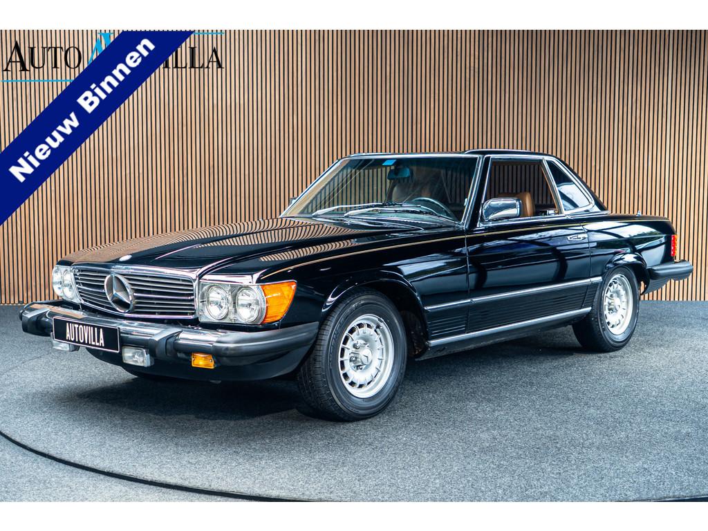Mercedes-Benz SL-Klasse 380 SL Aut. Hardtop Beige leer Airco, Auto's, Achterwielaandrijving, Beige, Cabriolet, Zwart