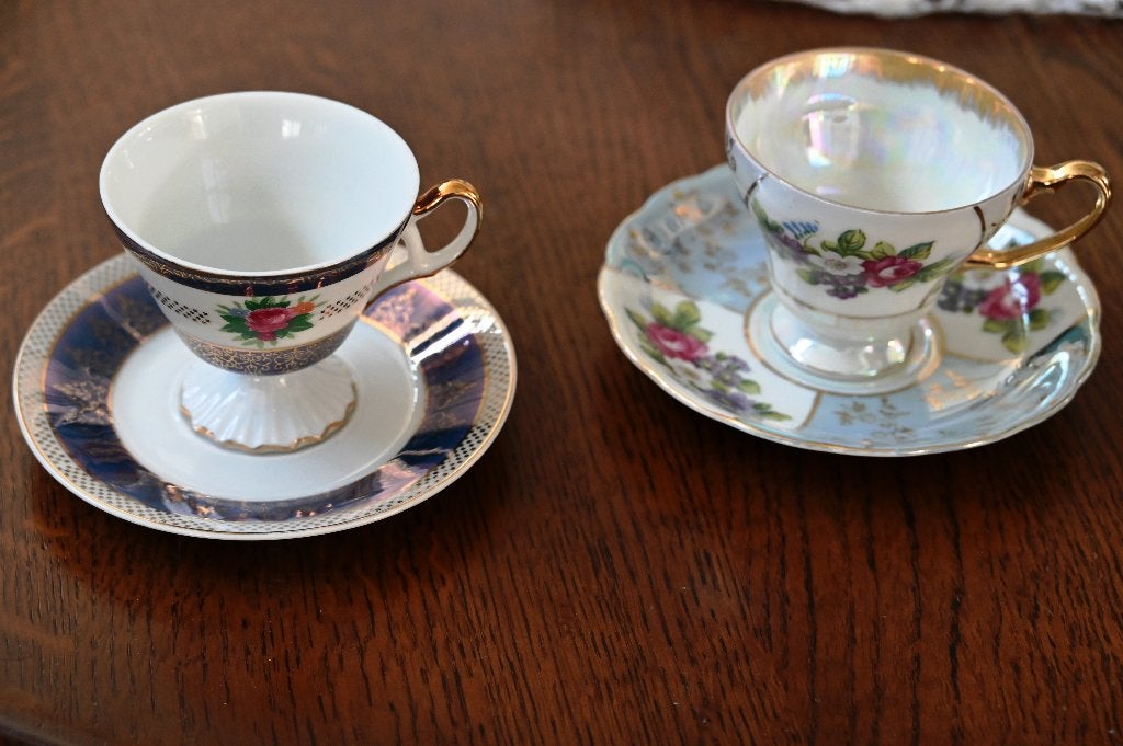 Brocante kop en schotels, Ophalen of Verzenden