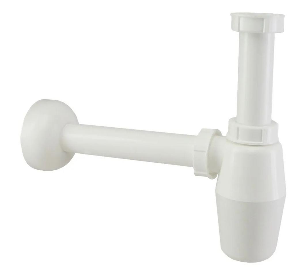 Mueller PVC Bekersifon 5/4x32 met muurbuis, Doe-het-zelf en Verbouw, Sanitair, Ophalen, Nieuw, Wastafel