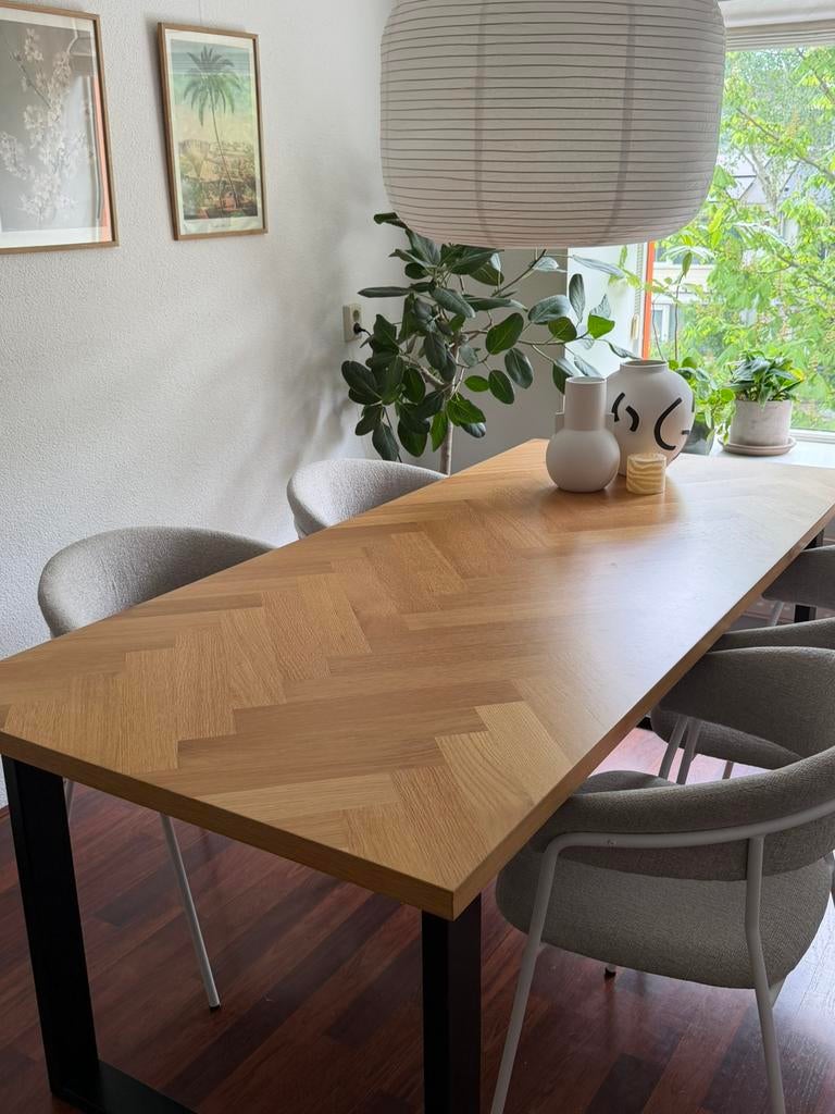 Eetkamertafel, Ophalen, 200 cm of meer, 50 tot 100 cm, Zo goed als nieuw