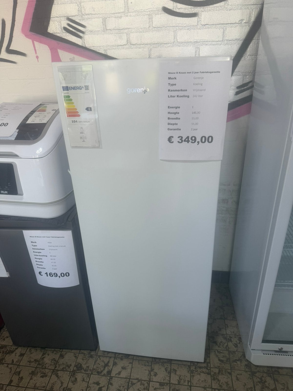Gorenje koeling 145 hoog nieuw, Witgoed en Apparatuur, Koelkasten en IJskasten, Ophalen, Gorenje, Zonder vriesvak, Gorenje