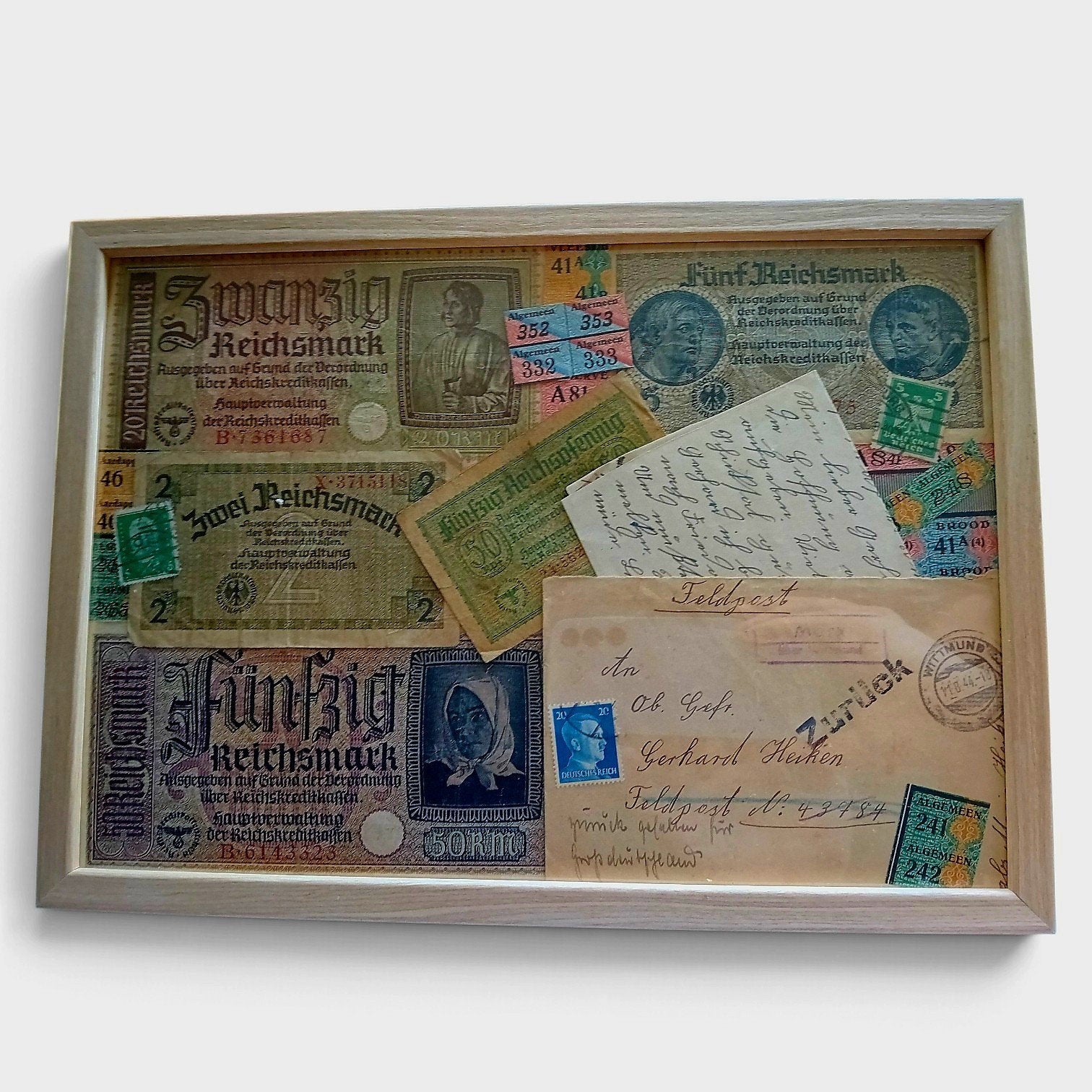Set Tweede Wereldoorlog Feldpost 50 RM Duits Geld Reichsmark, Ophalen of Verzenden, Duitsland, Setje