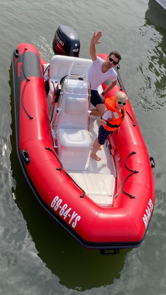 Adventure Vesta V-450 RIB met Suzuki 40PK en trailer, Watersport en Boten, Rubberboten, Ophalen, Gebruikt, Tiger Marine, Benzine