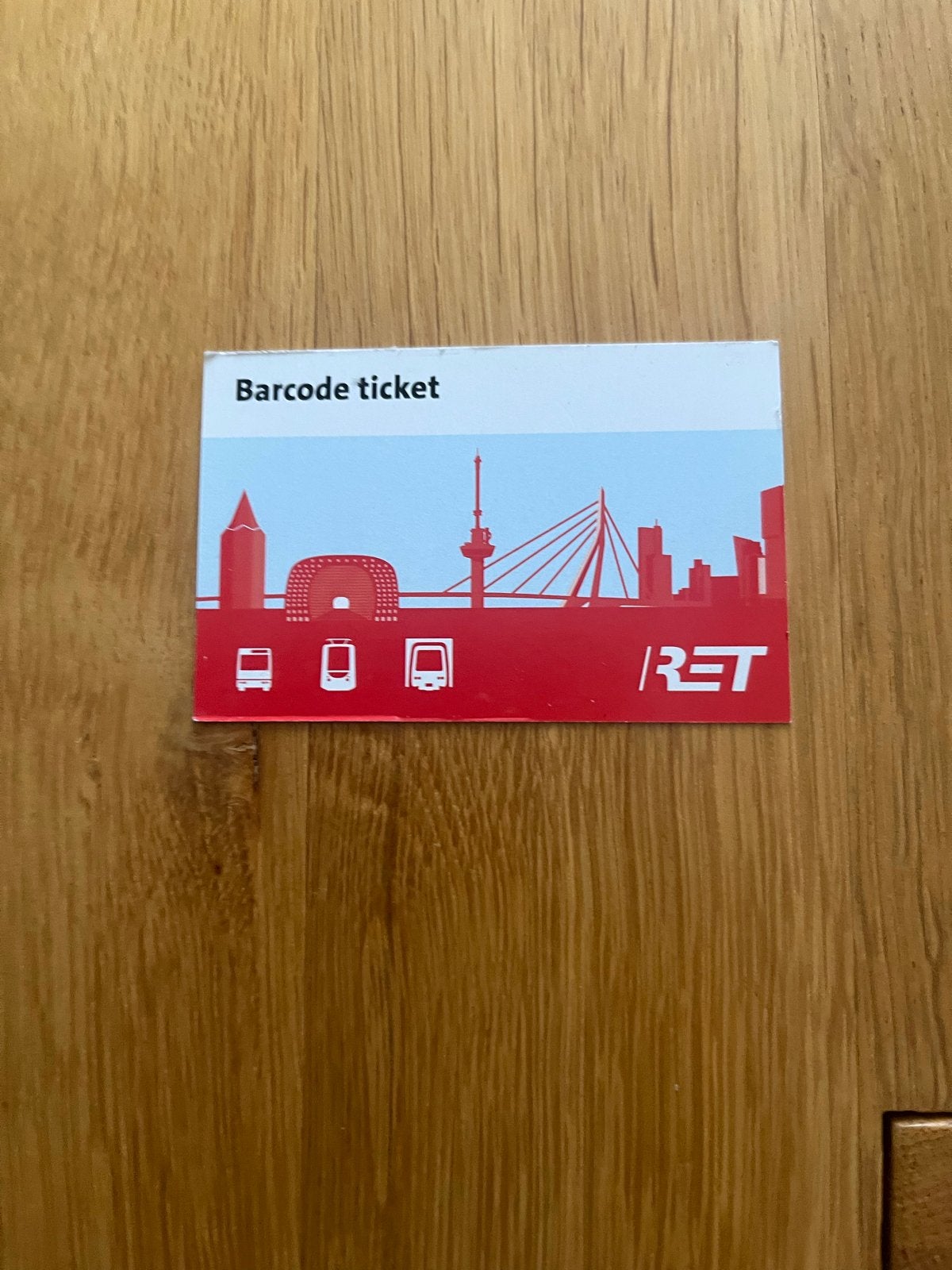 RET dagkaart twv €12.00 (bus, tram en metro), Eén persoon, Bus, Metro of Tram, Algemeen kaartje