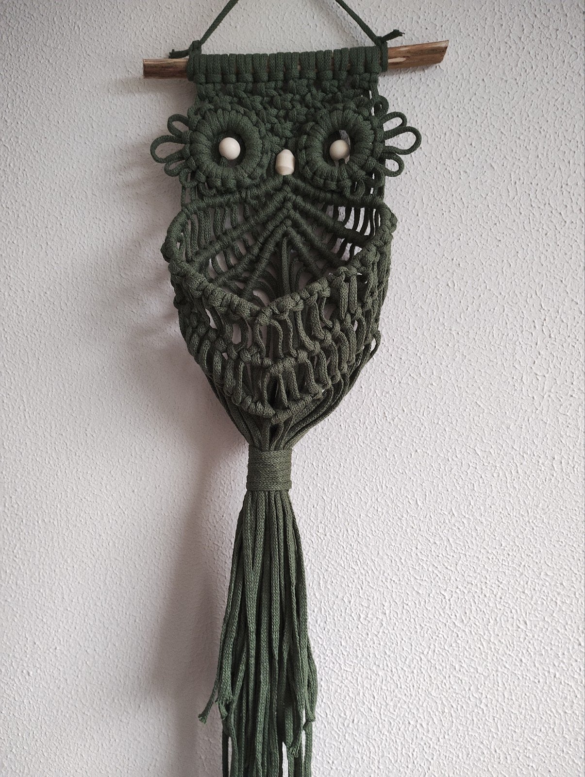 Macramé uiltje als plantenhanger. Sisters Forever., Ophalen of Verzenden, Nieuw