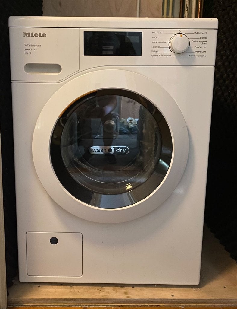 Miele WT1 was-droog combinatie, 6 tot 8 kg, Ophalen, Zo goed als nieuw, Minder dan 85 cm
