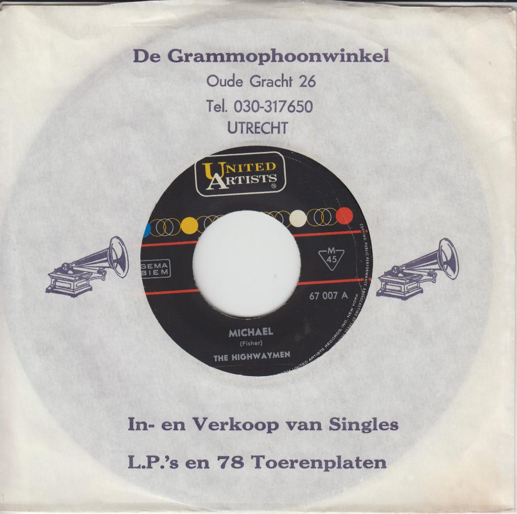 THE HIGHWAYMEN - Michael, Cd's en Dvd's, Vinyl Singles, Gebruikt, Originele persing, 7 inch, Single