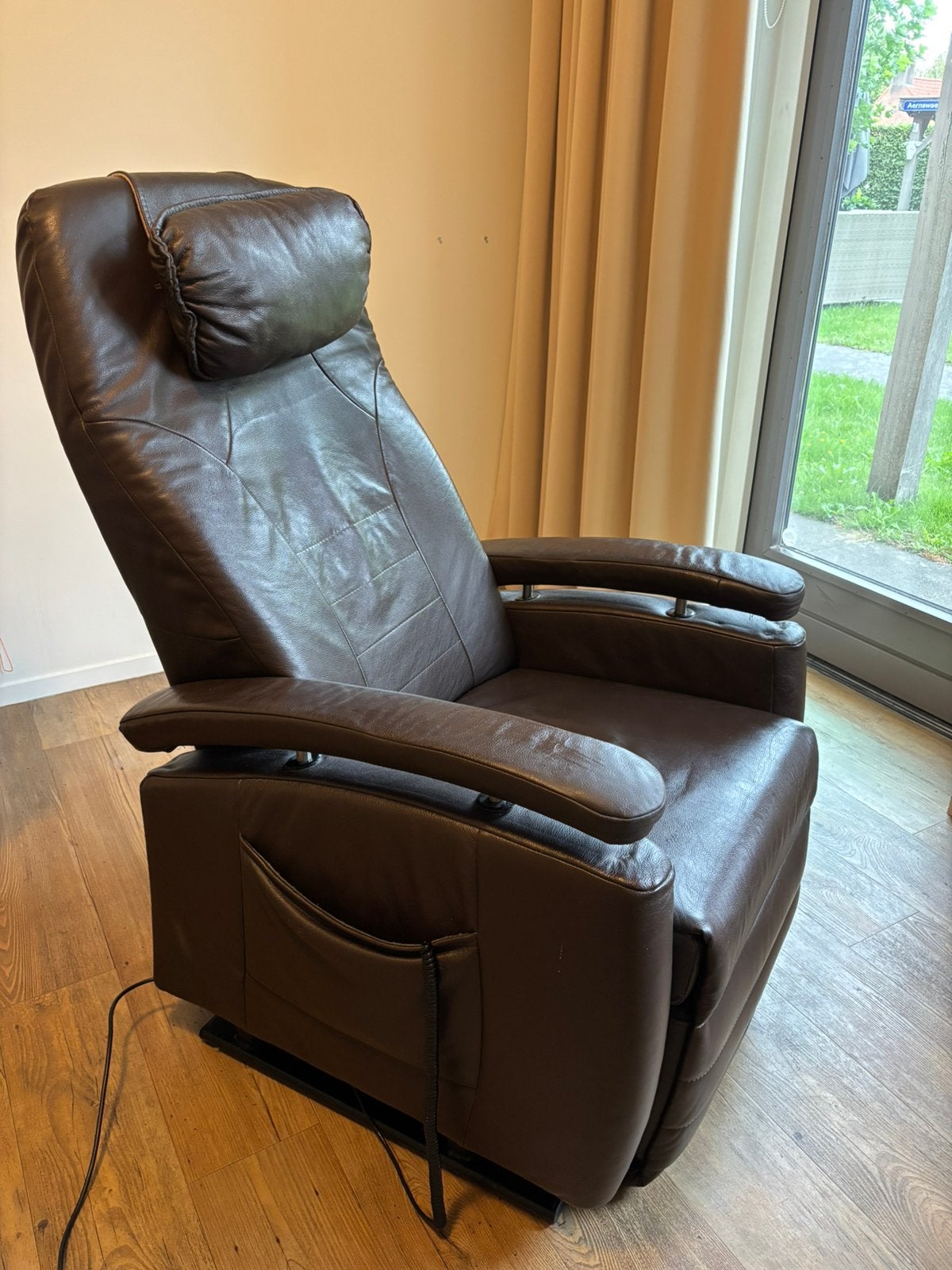FitForm Vario Sta-op-stoel - Donkerbruin Leder, Ophalen, Gebruikt, Bruin, Leer