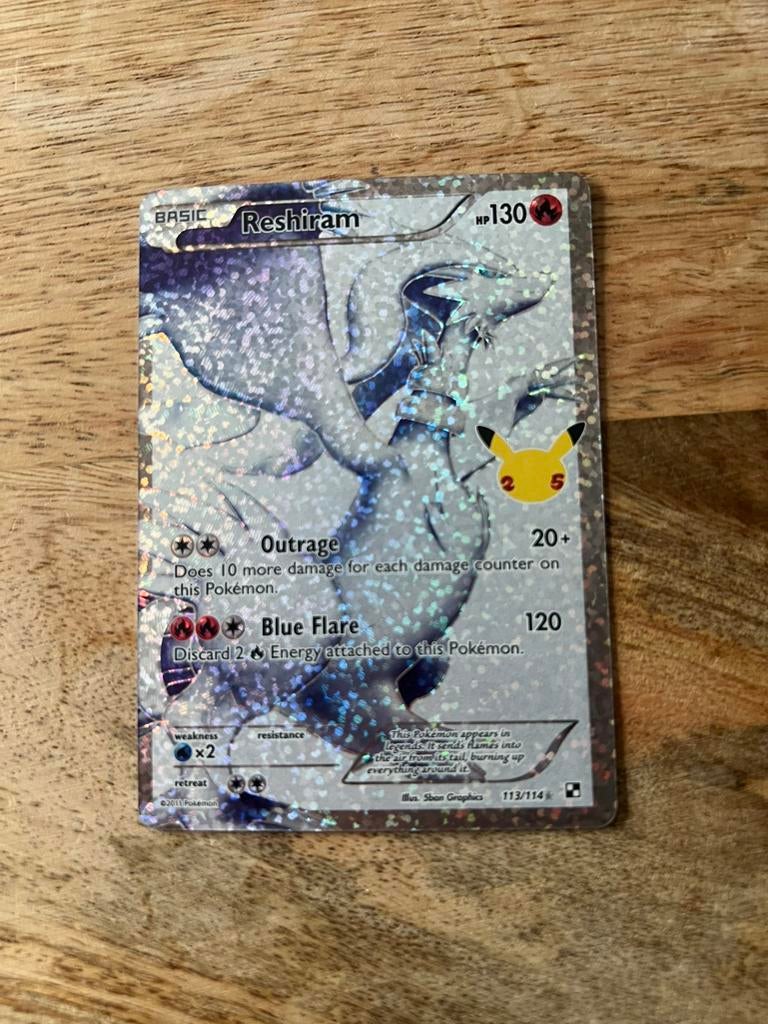 Pokemon Reshiram is in een goede staat, Ophalen of Verzenden, Zo goed als nieuw, Losse kaart