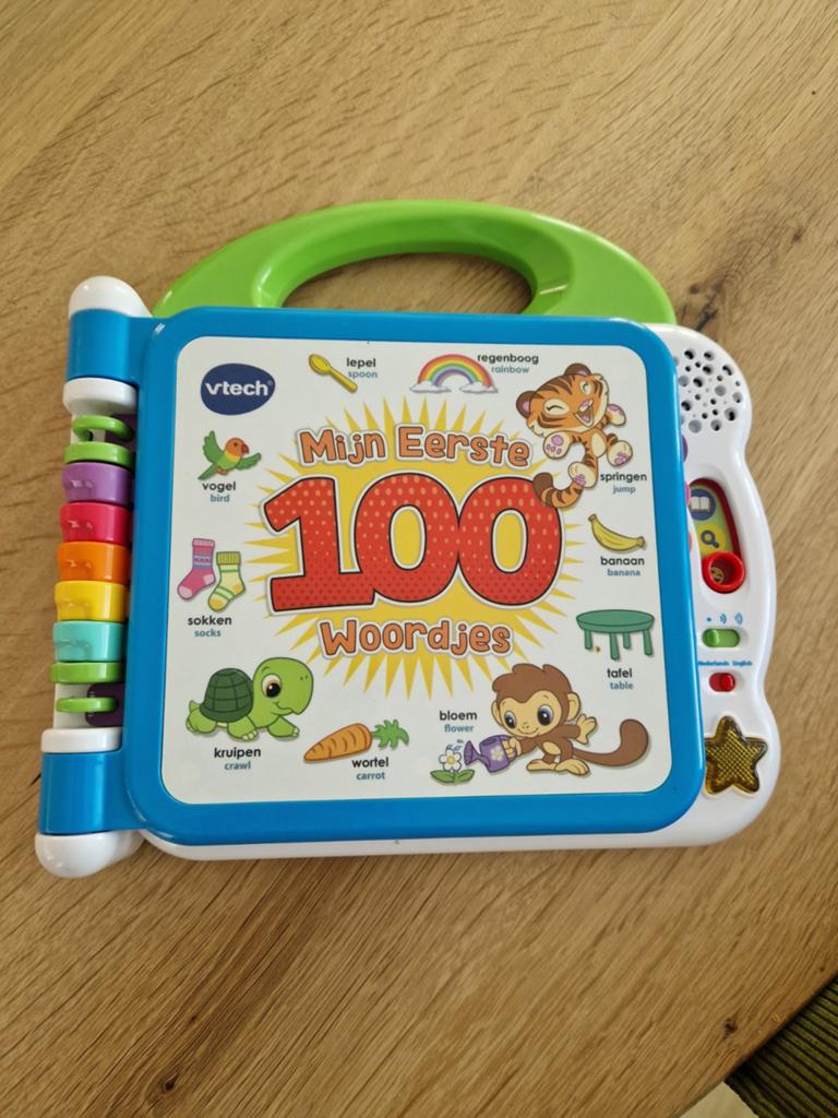 VTech Mijn Eerste 100 Woordjes Boek - Interactief Speelgoed, Kinderen en Baby's, Speelgoed | Vtech, Ophalen of Verzenden, Zo goed als nieuw