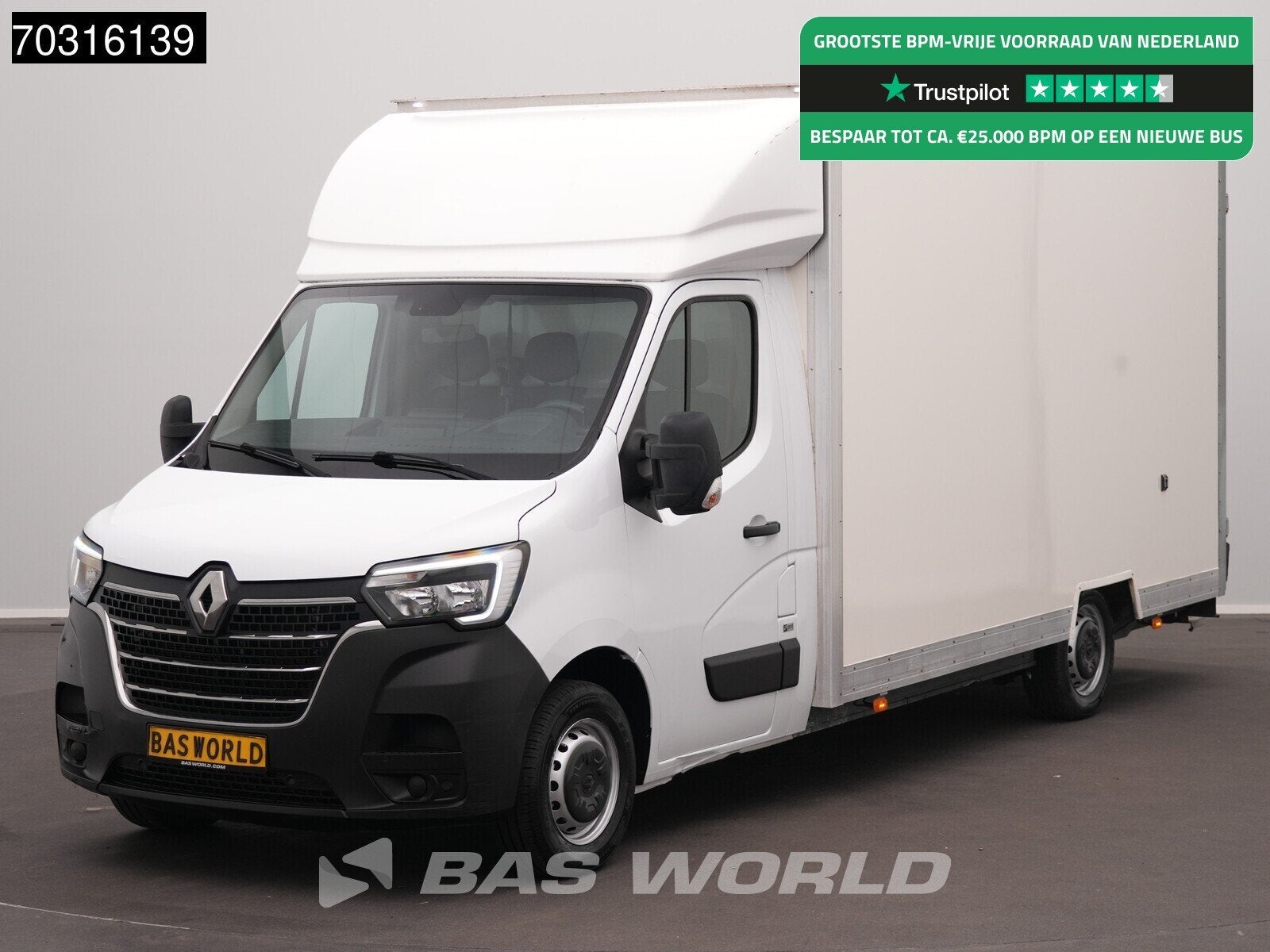 Renault Master 145PK Lowliner Bakwagen LED Navi Airco Cruise, Auto's, 145 pk, Stof, Gebruikt, Euro 6