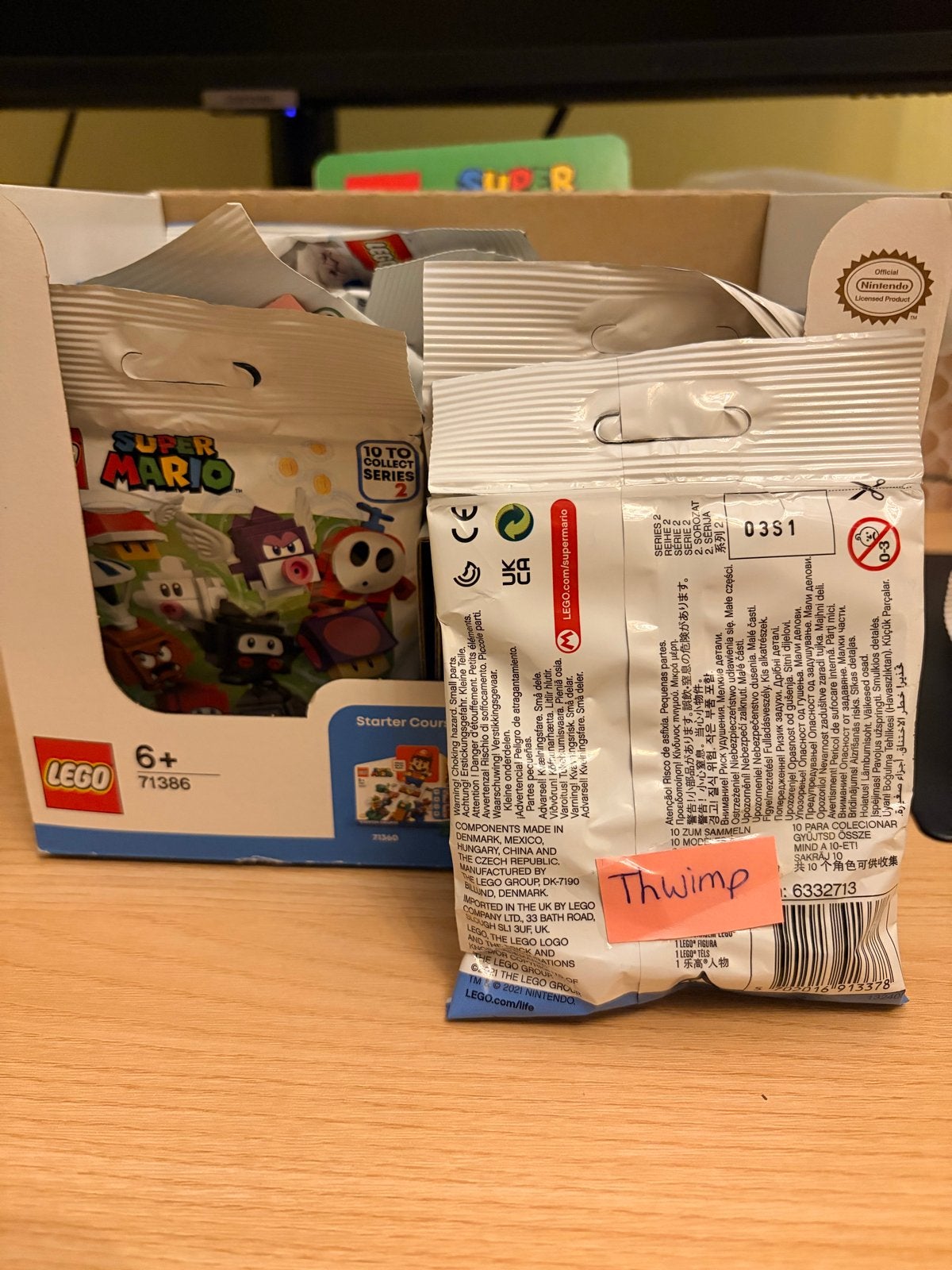 LEGO Super Mario Thwimp Karakter (geopend voor identificatie, Ophalen of Verzenden, Zo goed als nieuw, Overige merken