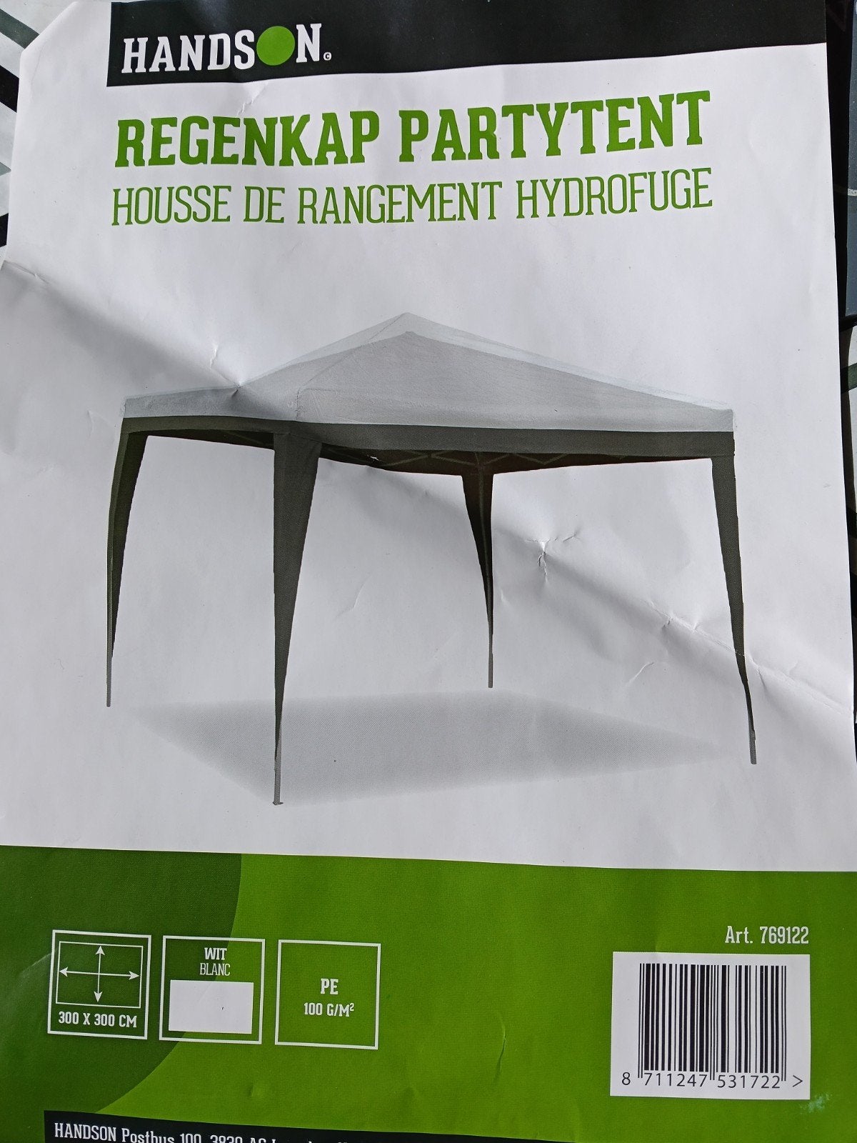 nieuwe regenkap partytent. 300x300, Ophalen, Nieuw, Minder dan 5 meter