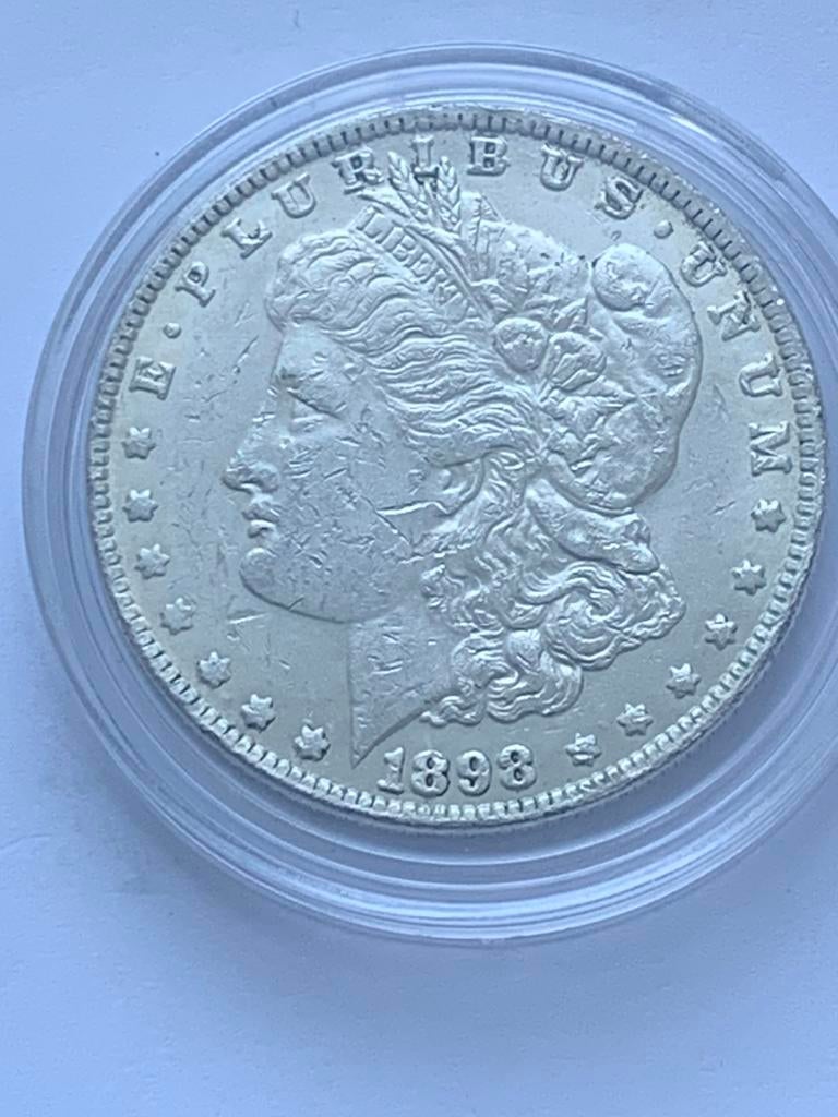 Zilveren morgan dollar 1898s San Franscisco, Ophalen of Verzenden, Noord-Amerika