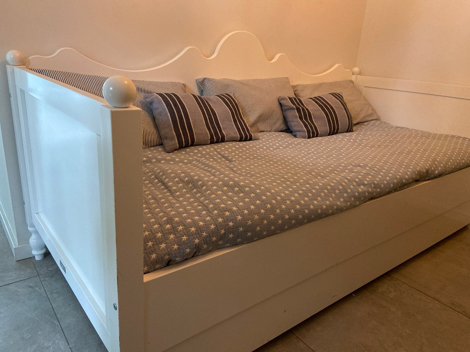 Bopita Bed met uitschuifbaar logeerbed, Ophalen, Gebruikt, 90 cm, Eenpersoons