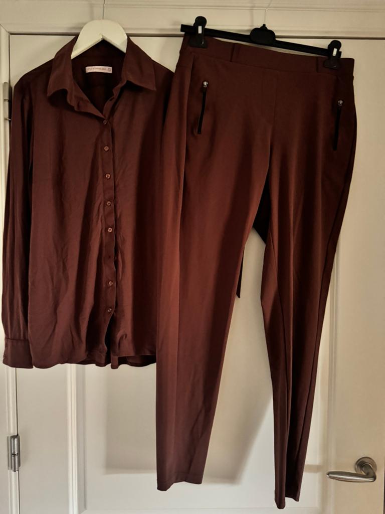 Studio Anneloes Poppy blouse en Margot broek maat L Nieuw, Kleding | Dames, Bruin, Maat 42/44 (L), Nieuw, Ophalen of Verzenden