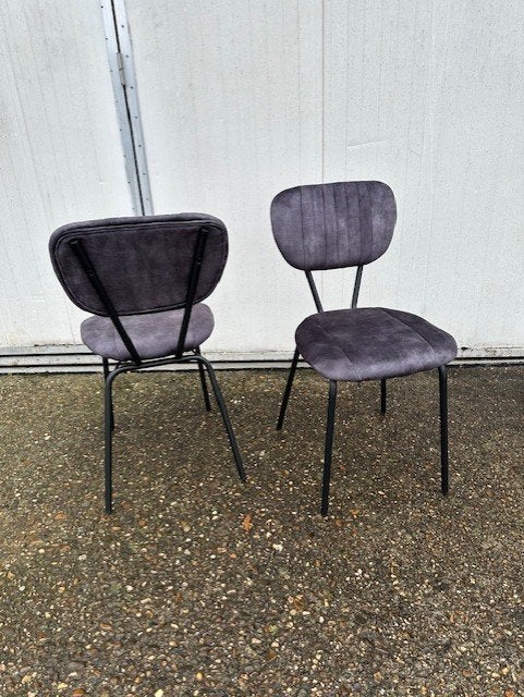 62 restaurant bistro stoelen antraciet adore garbo nieuw!!, Ophalen, Nieuw, Stof, Grijs