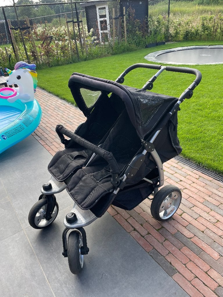 Tweeling wandelwagen, Ophalen, Gebruikt, Verstelbare rugleuning