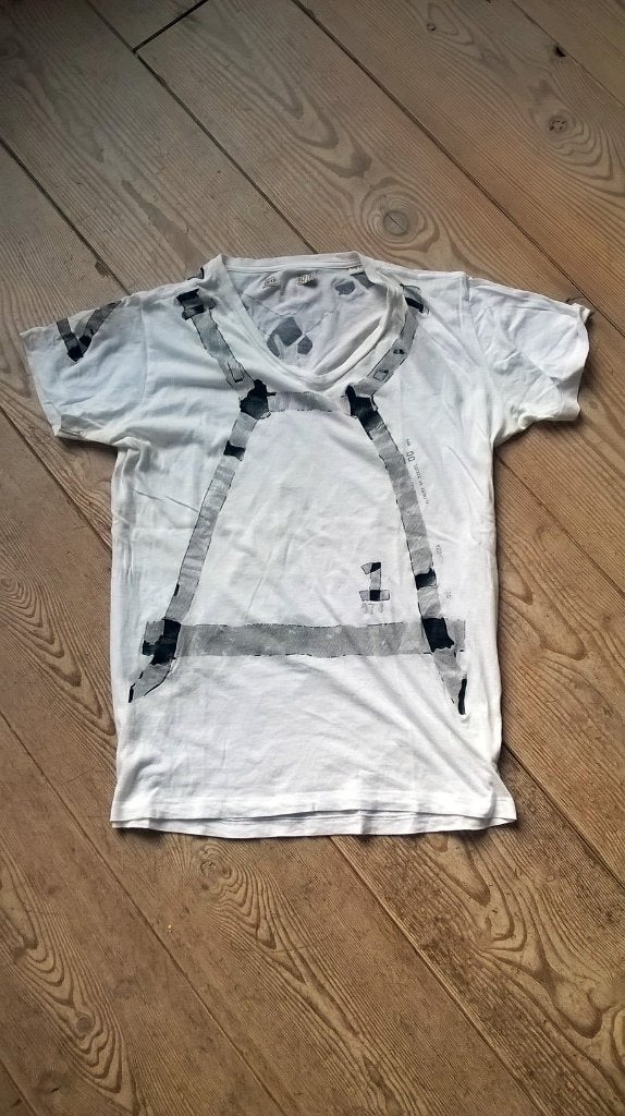 Diesel T-shirt, maat S, wit met opdruk, weinig gedragen, Kleding | Heren, T-shirts, Diesel, Wit, Ophalen of Verzenden, Zo goed als nieuw