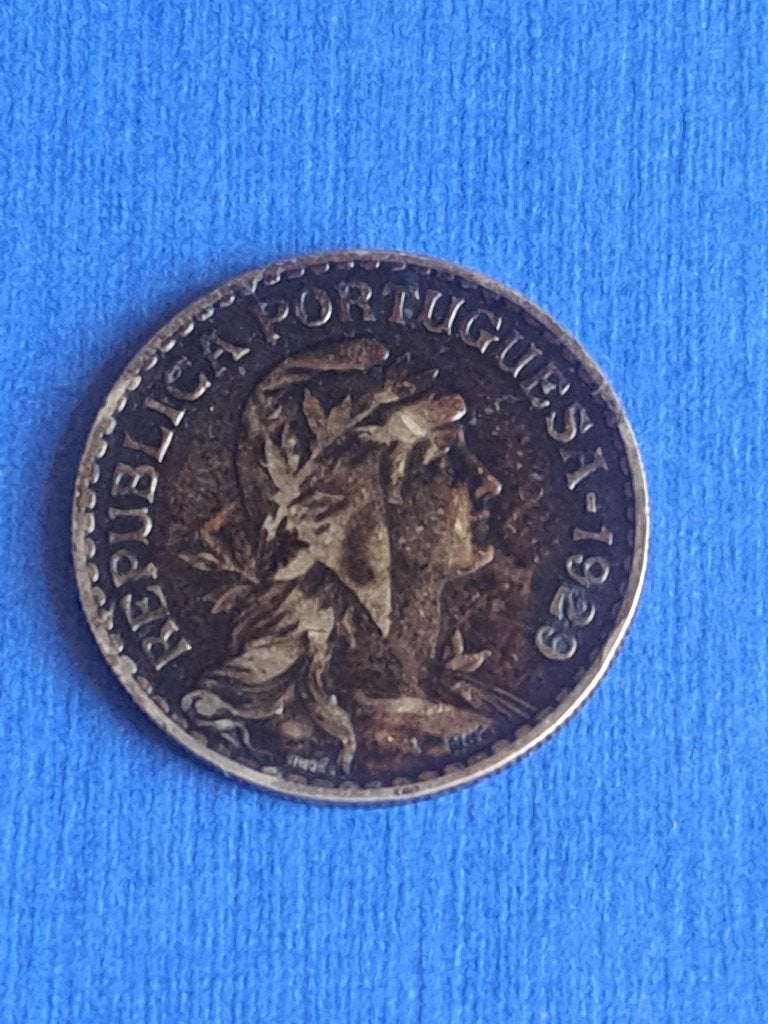 1929 Portugal 1 escudo, schaars, Verzenden, Overige landen, Losse munt