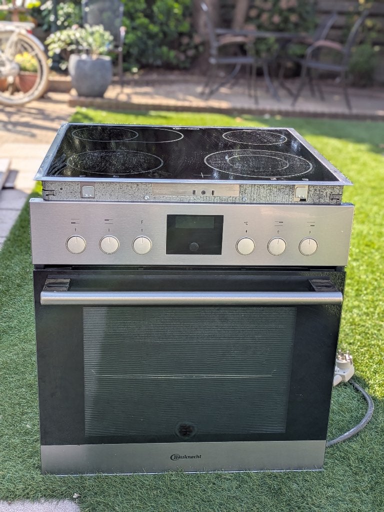 Bauknecht inbouwset – oven + keramische kookplaat, Ophalen, Gebruikt, Keramisch, 4 kookzones