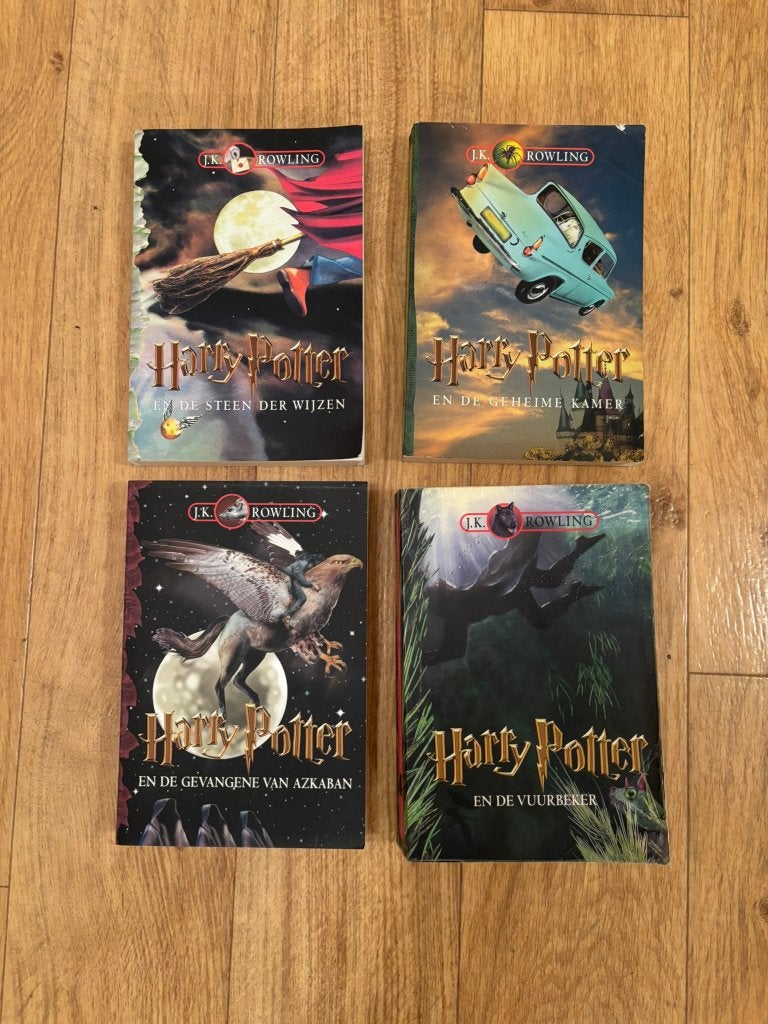 JK Rowling boeken set Harry Potter 1,2,3,4 softcovers NL!, Ophalen of Verzenden, Gelezen, JK Rowling