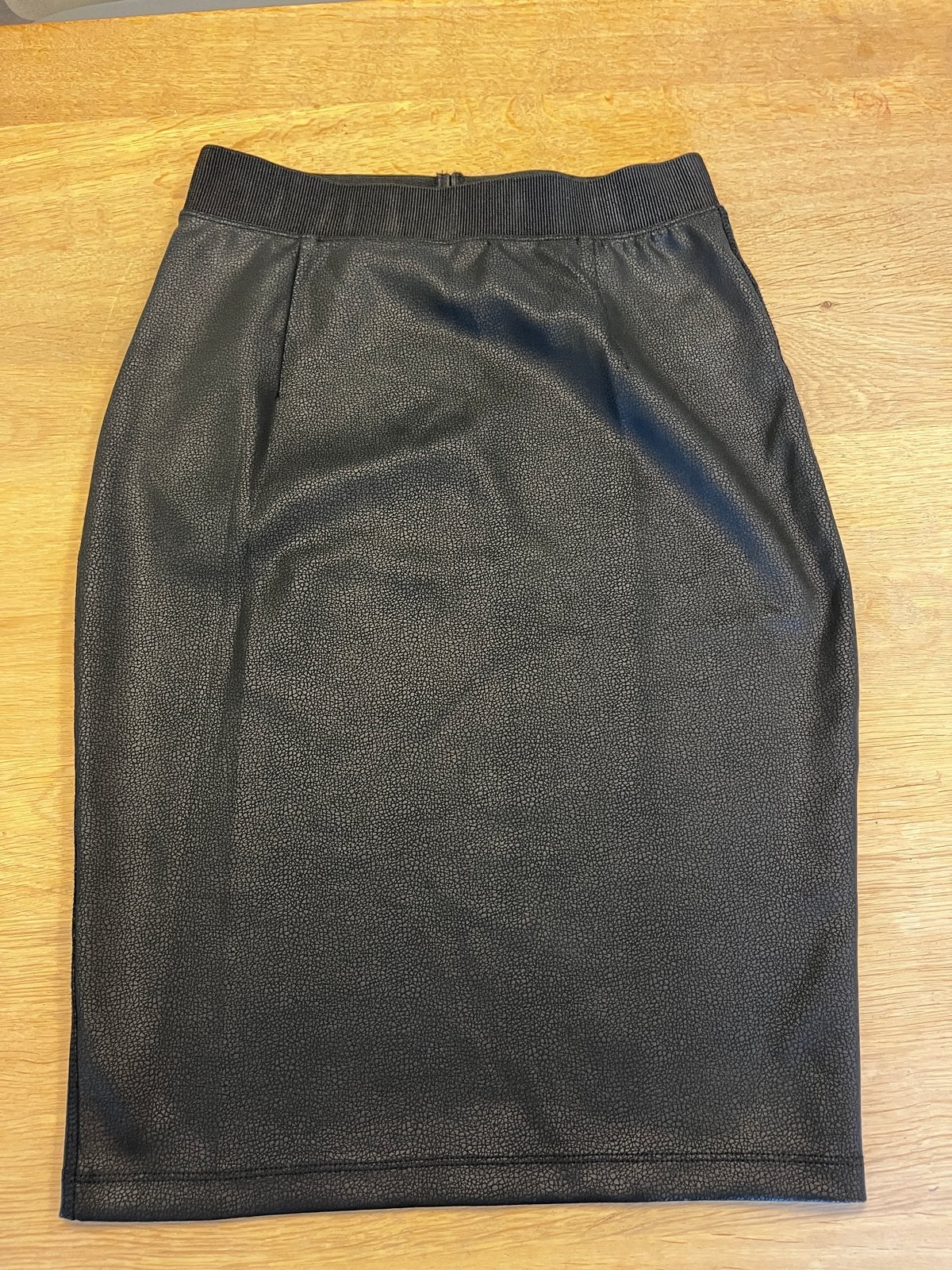Juffrouw Jansen Amsterdam Zwarte Faux Leren Rok Maat XS, Kleding | Dames, Zwart, Ophalen of Verzenden, Zo goed als nieuw, Knielengte