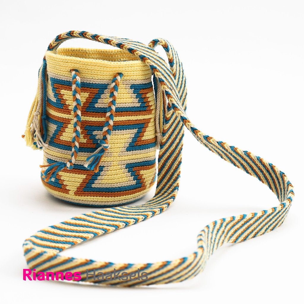 Mochila - tas - Boho - handgemaakt - festival tasje, Ophalen of Verzenden, Nieuw, Geel, Overige merken