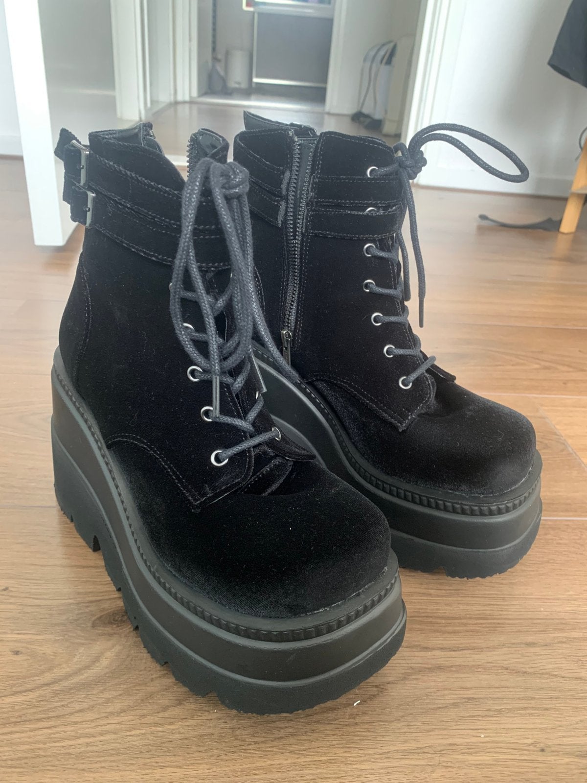 Demonia Shaker-52 laarzen 39, Kleding | Dames, Schoenen, Hoge laarzen, Zwart, Nieuw, Ophalen of Verzenden